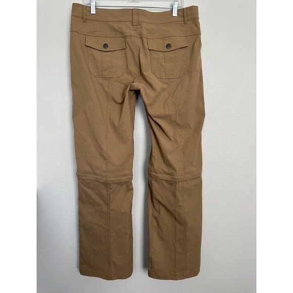 Prana Monarch Convertible Straight Leg Pants Beige Hiking Climbing Women's 12 - Picture 8 of 9